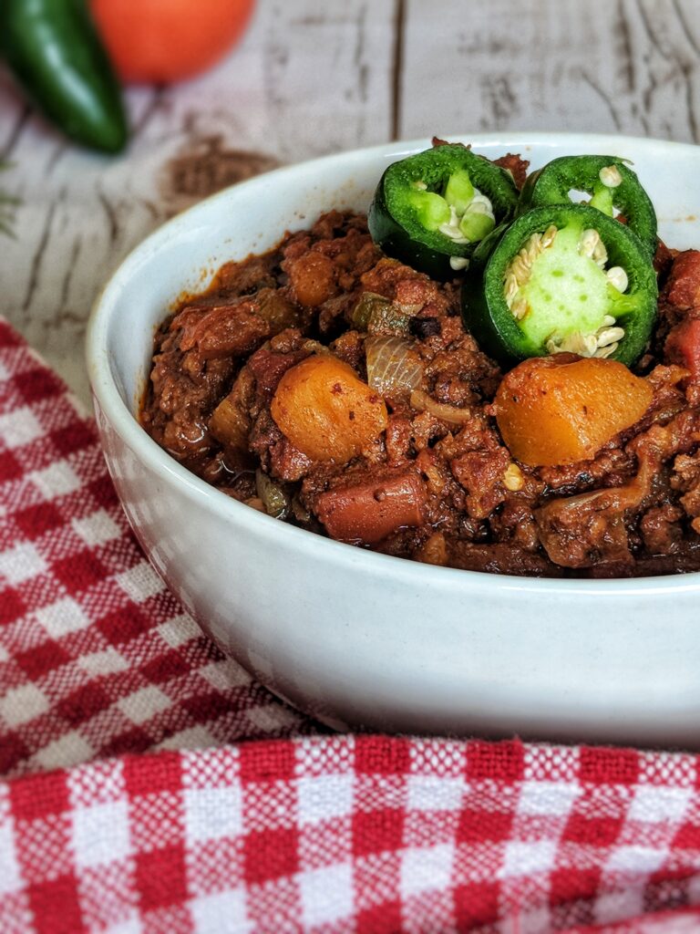 Instant Pot Beef, Sausage and Butternut Squash Chili