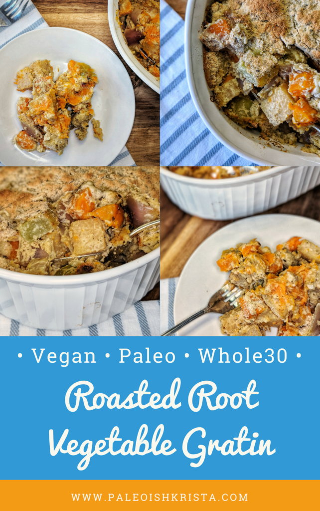 Vegan Roasted Root Vegetable Gratin
